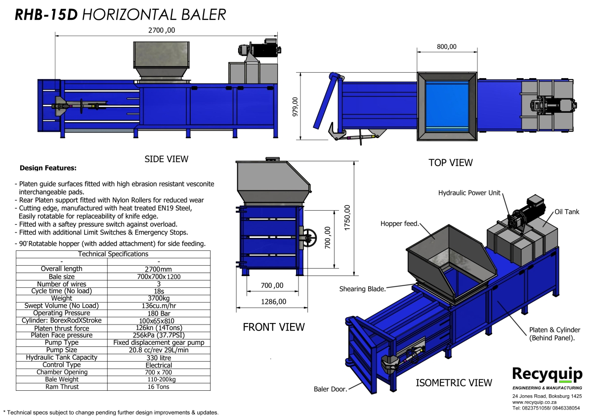 RMB-15D Horizontal Baler Catalog