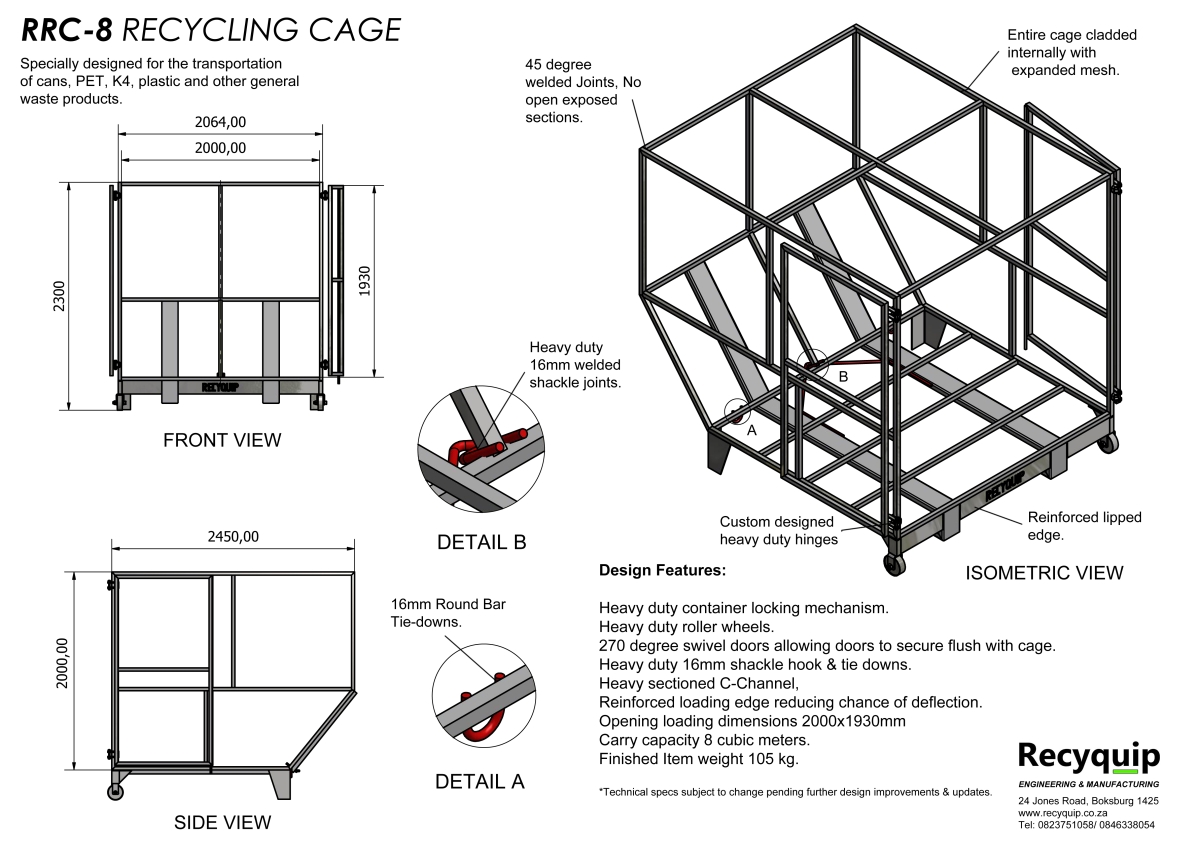 waste recycling cages