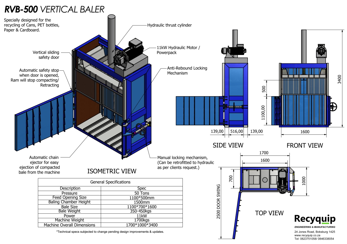 rvb-500 vertical baler catalogue brochure